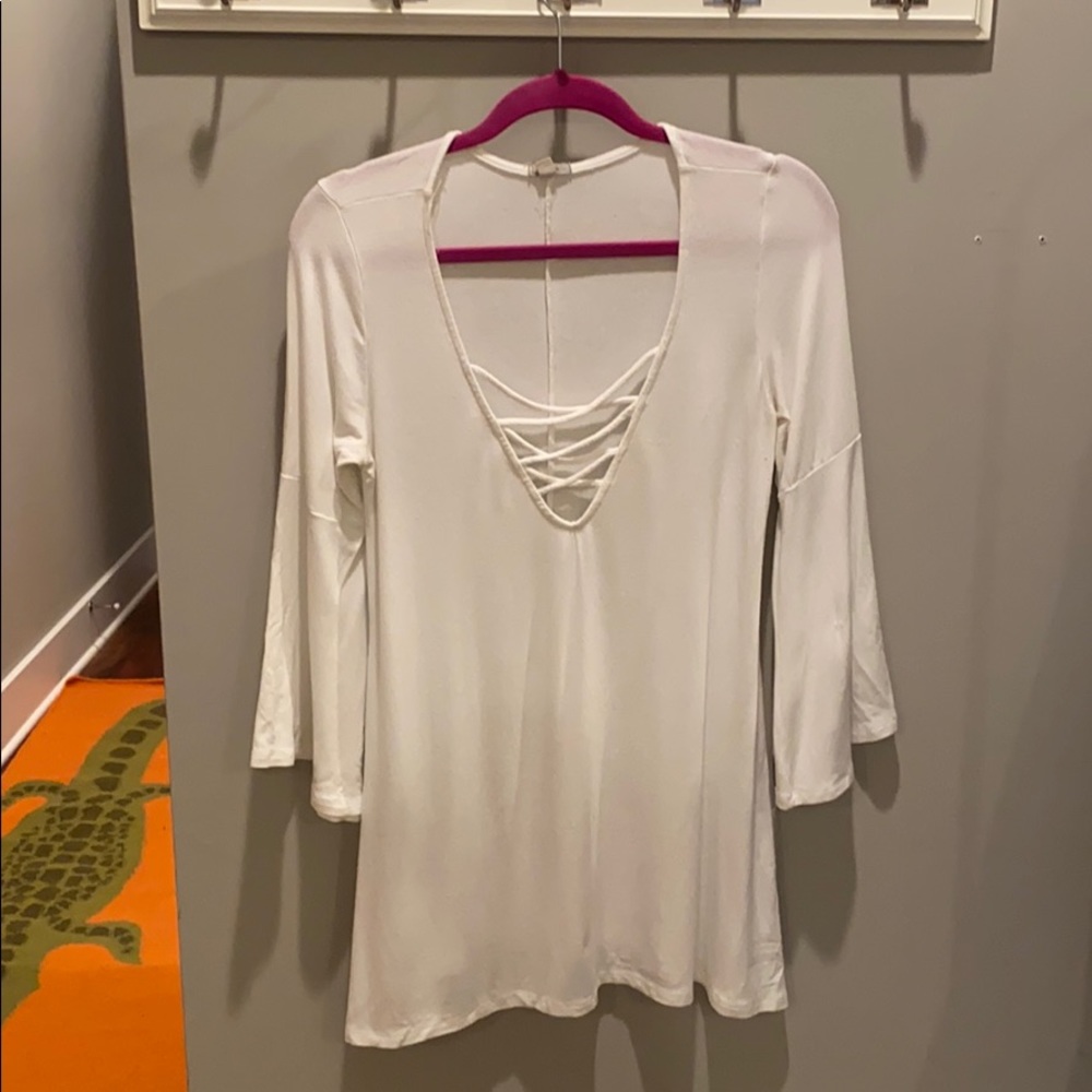 white urban outfitters criss cross tunic